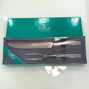 *NEW* Vintage Towle Silversmiths Stainless Steel Carving Set made in USA